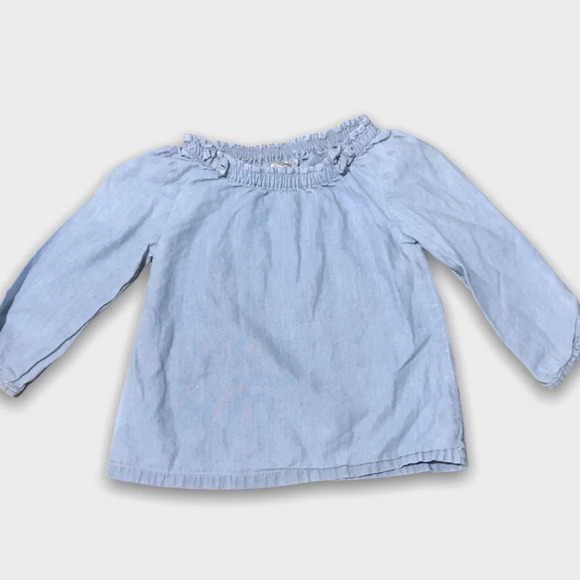 4/$20🥳 Carter’s Light  Blue Long Sleeve Shirt - Picture 1 of 3